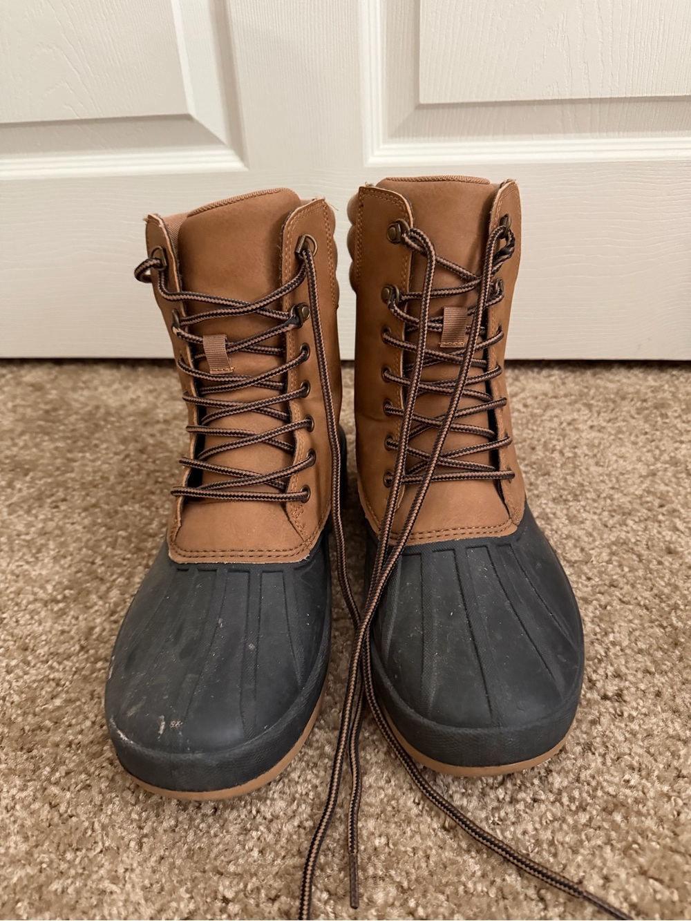 Men's Brown and Black Waterproof Boots